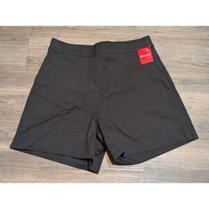 SPANX‎ Polished 6 Inch Short Classic Black Activewear Athleisure L/G